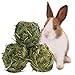 Rabbit Chew Ball Timothy Grass Grinding Small Animal Activity Play Chew Toys for Bunny Rabbits Hamster Guinea Pigs Gerbils