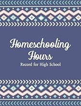 Homeschooling Hours Record for High School: Homeschooling Records Keeping Worksheets for Logging the Time Spent on School for Each Subject Each Day of the Week - Mediterranean Pattern Cover Design