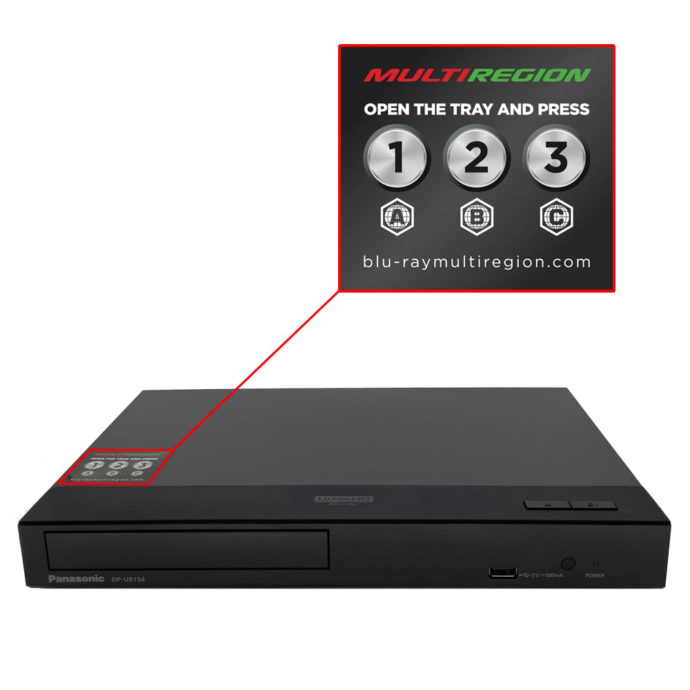 MULTIREGION Panasonic DP-UB154 4K Blu-ray Player Bundle