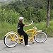 Tracer Scorpion Pro DTS Beach Cruiser Bike 26 Inch, 3.0 Fat Tire Stretch Chopper Bicycle, Single Speed for Adult Men and Women, Cruiser Bike Oversized U-tpye Hi-Ten Steel Frame (Yellow)