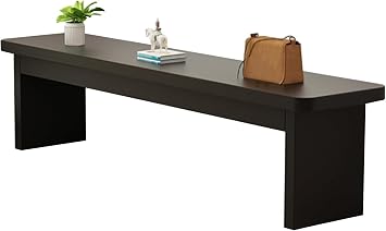 Entryway Wood Black Dining Bench Seat  Wooden End of Bed Bench for Indoor Bedroom Farmhous  Narrow Kitchen Bench for Dining Room Hallway Bedroom Living Room100cm39in