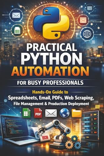 Practical Python Automation for Busy Professionals: Hands-On Guide to Spreadsheets, Email, PDFs, Web Scraping, File Management & Production Deployment