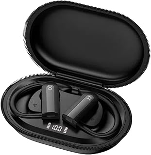 Fone De Ouvido Sem Fio Bluetooth V5.3 Compatível com iPhone Android Microfone e Redução de Ruído Academia Corrida Fitness Trabalho Musicas Graves Potentes Controle Touch Linha Premium