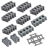 👮Unwelt und sicheres Material, Diese Eisenbahnschiene bestehen alle aus hochwertigem Acrylnitril-Butadien-Styrol Material, die sicher und ungiftig ist und langlebig genug ist, um endlosen Spaß für Kinder zu bieten.