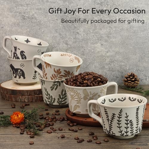 Taza de cerámica 11 oz Stoneware con asa Ivy miniatura 5
