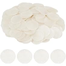 120Pcs Capiz Shells Round Natural 5cm Sea Oyster Shells Round Natural Shell Charm with Hole Discs Sea Shell COIN Bead Connector for Crafting for Wind Chimes DIY Craft Hanging Home Decoration