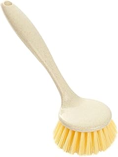 Dish Brush Long Handle Kitchen Scrub Brush with Soft Efficient Cleaning for Pots Pans Countertops Sinks Reusable Durable Plastic
