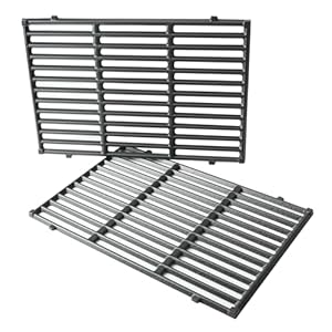 onlyfire Cast Iron Cooking Grates for Weber Spirit I & II 300 Series Gas Grills, Spirit 400 Series, Spirit 700, Genesis Silver B/C, BBQ Replacement Grill Grate Fits Weber 7638/7639, 2 Pcs