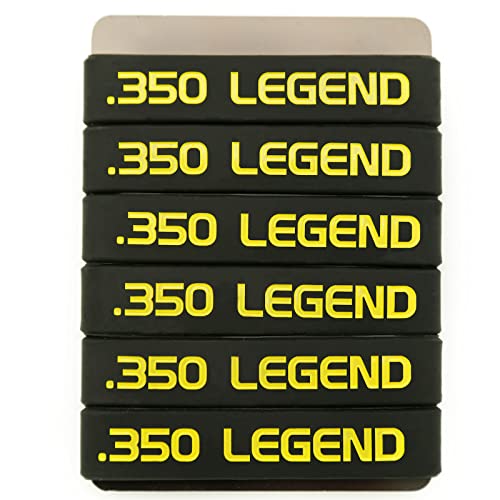 Aolamegs .350 Legend Magazine Marking Bands 6 Pack (Black-Yellow)