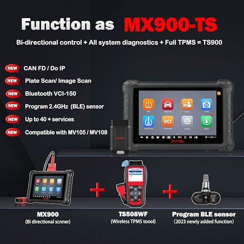 Image of Autel Scanner MaxiTPMS TS900 Autel TPMS Programming Tool Full TPMS Bi Directional Control All System Diagnostics Active Test Program MX Sensor Better MK808 MK900 MK900BT Same as MX900-TS