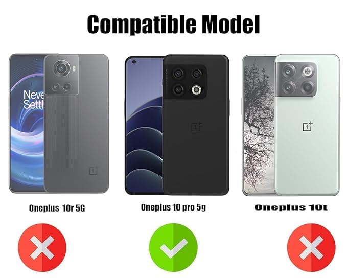 Image of Jkobi Lifetime Anti-Yellow MagSafe Compatible Clear Back Cover Case for OnePlus 10 Pro (Sleek Hard Crystal | Shockproof and Camera Protection)
