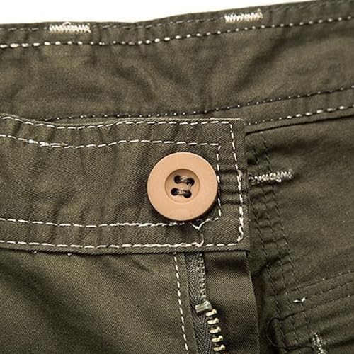 Bermudas de algodón con bolsillo de cremallera seguro y ajuste relajado de sarga 3