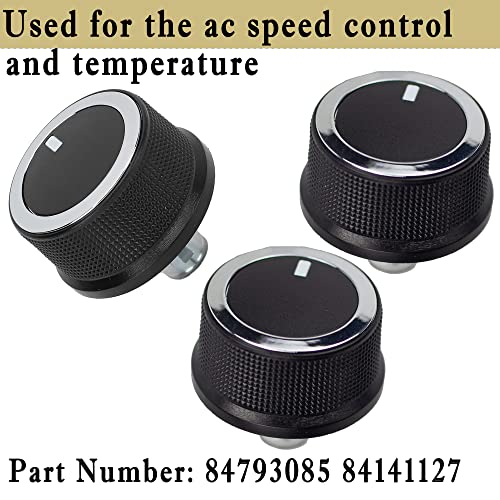 Danbojit 3 Pack 84141127 Savana Control Knob Compatible With 2008-2021 Chevrolet Express, 2008-2017 Gmc Savana Climate Control Knob 84793085 Air Conditioner Heater Control Switch Knob #TOP3