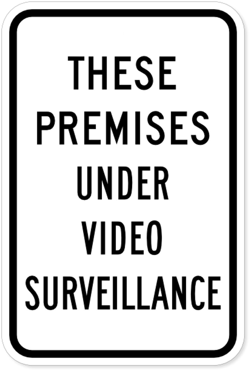 Tin sign vintage Premises Under Video Surveillance Plaque Poster for Bar Pub Beer Home Garage Man Cave Wall Decor 12x8 Inch
