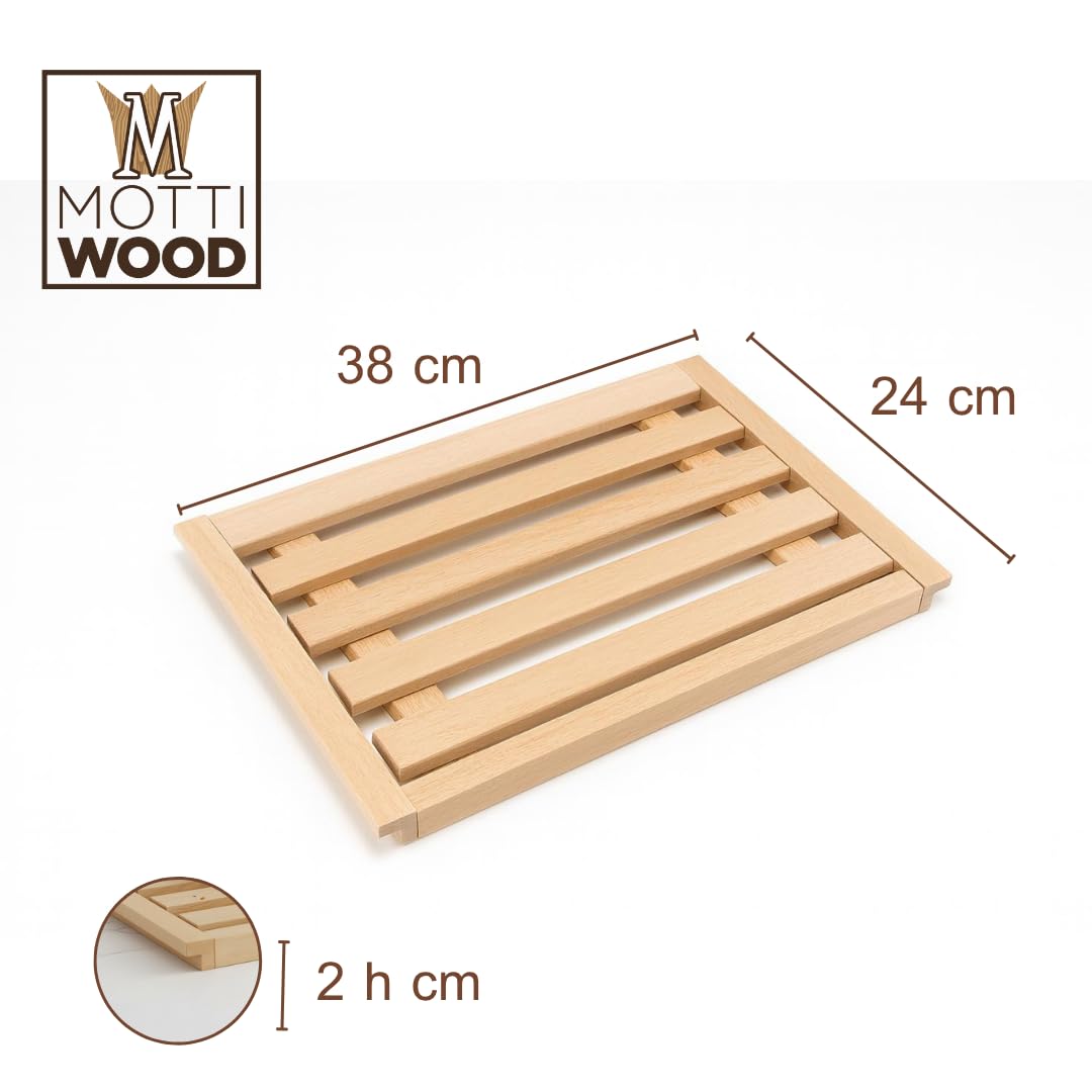 Planche Pain Italienne Planche à Pain Bois Hêtre Avec - 38x24cm | Grille Amovible, Made In Italy Récupérateur Miettes