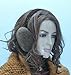 Hima Real Mink Fur Earmuffs Made in US (Coffee Light Brown)