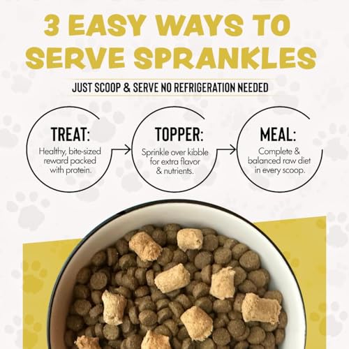 Image of Freeze Dried Dog Food for Small & Large Dogs, 16 Oz (500+Pieces) Chicken Dog Food Toppers for Picky Eaters, USA Made- Grain Free & All Natural Freeze Dried Treats Made with 96% Meat Organs