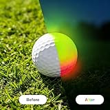 flintronic Funny Golf Balls, 6 Pack Led Golf Balls Glow Golfs Ball, Flashing Glowing Golfs Ball for Night Sports, Night Glow Flash Light Up, Long Lasting Bright Luminous, 6 Colors - Image 5
