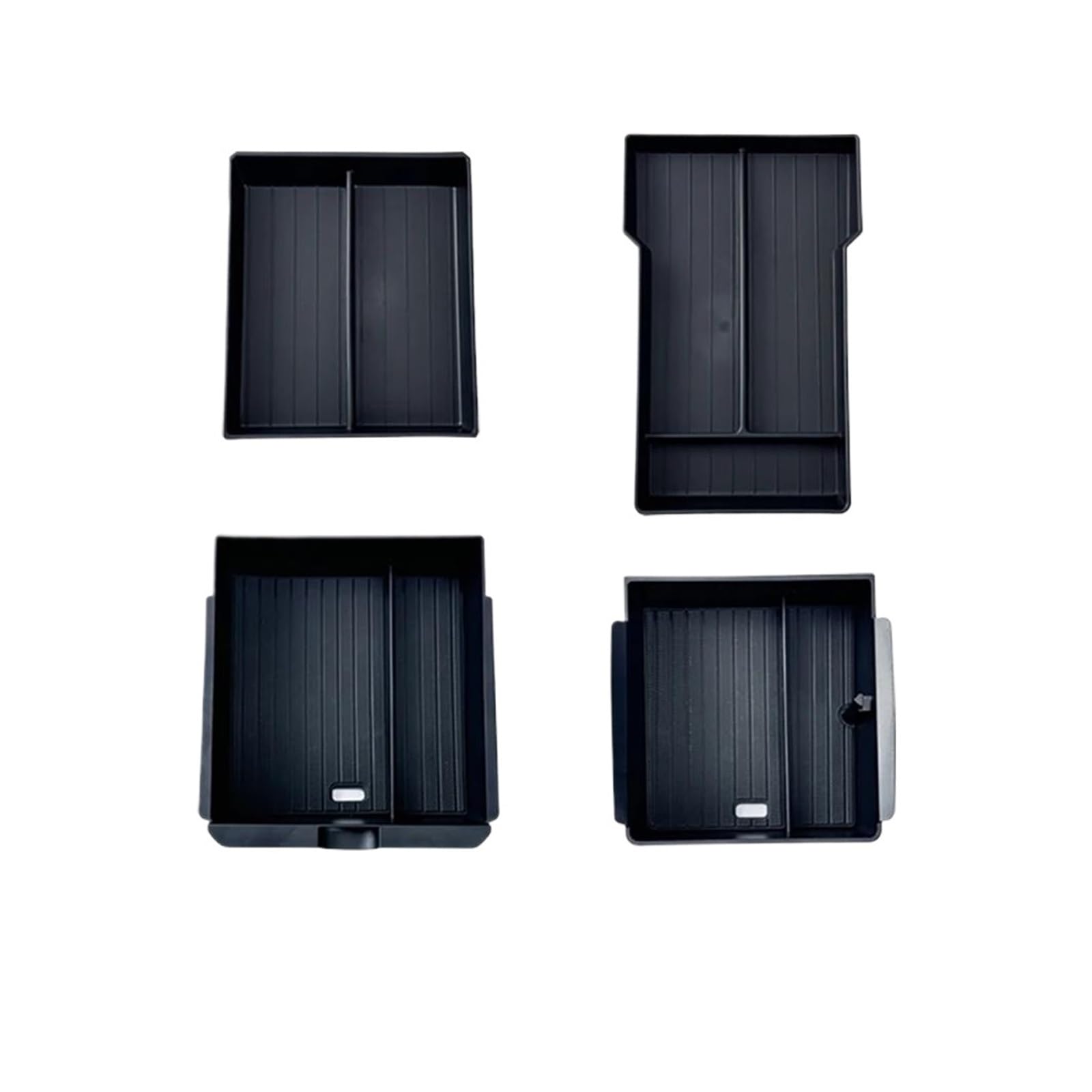 EVEKHAHHRB Console Storage Box Container For Tesla For Model 3 For HIGHLAND 2024 2025 Center Console Storage Armrest Box Upper Lower Flocking Armrest Storage Box(3)