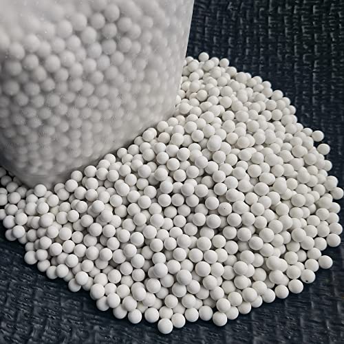 Tonmp 3 LBS 1/4" Diam Round Ceramic Beads Rock Tumbler Media Tumbling Ball Rock Tumbling Ceramic Filler Mediafor All Type Tumblers (6 mm) - Thumbnail 2