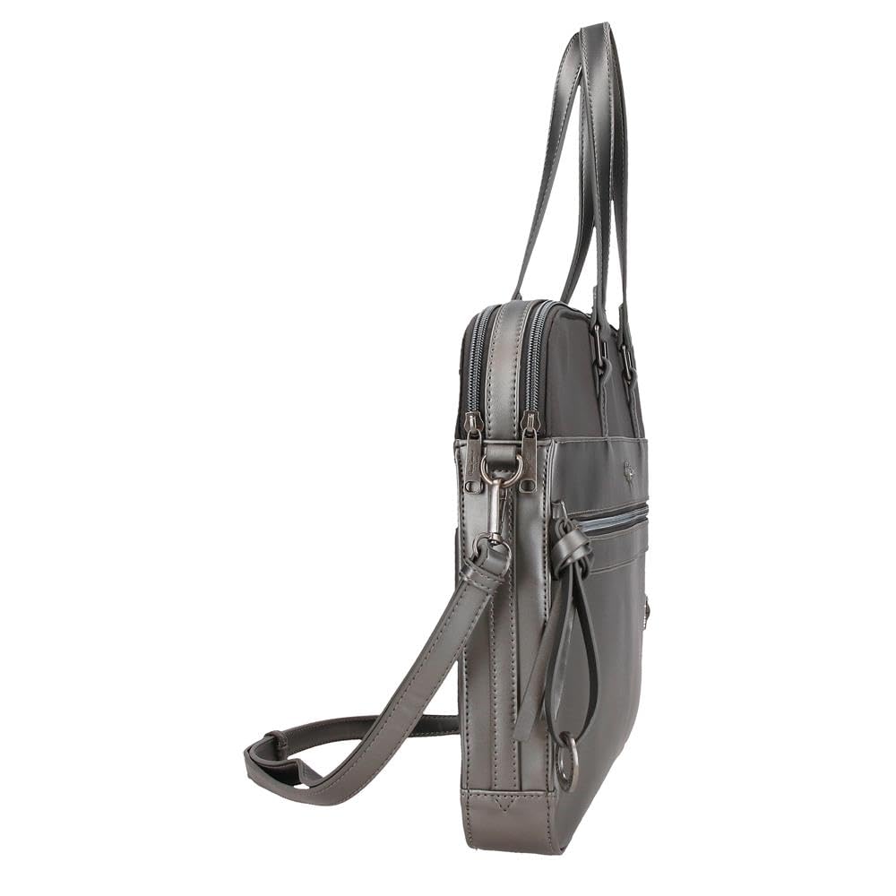 Pepe Jeans Ruby Maletín para Portátil Adaptable Portatil 15,6 pulgadas Gris 40x30x5 cms Poliéster y PU by Joumma Bags