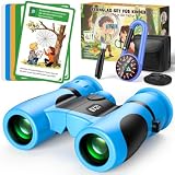 Fernglas für Kinder 8x21 mit Lupe, Kompass & Entdeckerkarten - Blau