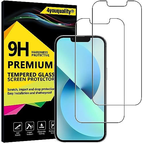 4youquality Screen Protector for iPhone 13 Mini (5.4-Inch) Tempered Glass Film 2-Pack [LifetimeSupport][Impact-Resistant][Anti-Shatter][Anti-Scratch]