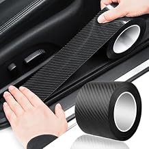 Car Door Edge Trim,Universal Door Sill Protector,Carbon Fiber Front/Rear Bumper Guard,Automotive Scratch Cover Strip Sticker,Car Exterior Accessories for Most Cars2.76" x33FT,Carbon Fiber