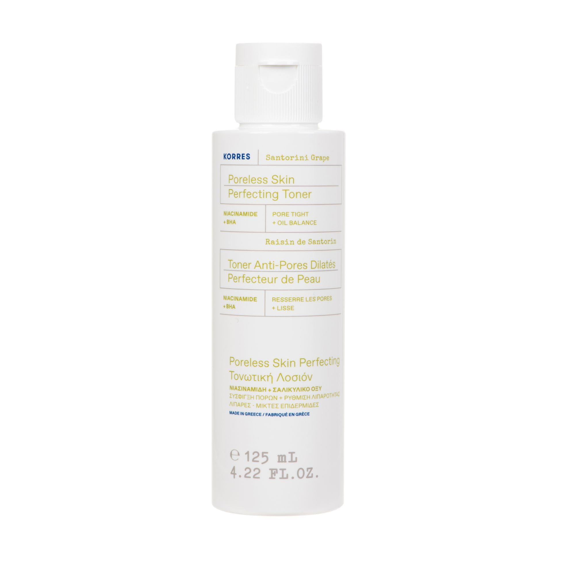 KORRES SANTORINI GRAPE Pore Refining Toner for Smooth, Radiant Skin, Against Blemishes, Vegan, 125 ml