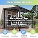 Aoxun 8'x10' Gazebo for Patio, Premium Pergola with Sloped Roof, Large Wall-Mounted Heavy Duty Awnings, for Backyard, Patio, Deck and More (Gray Polycarbonate Panel)