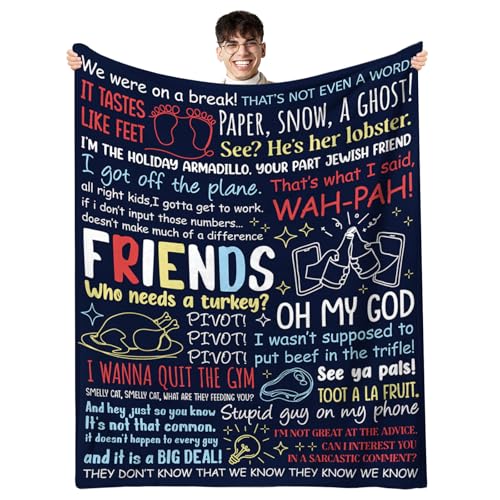 REETOOK Friends Blanket for Men Birthday Gifts for Best Friend Cozy Friendship Blankets Gifts for Men Him Warm Blanket for Friendship for Birthdays Gifts for Christmas Thanksgiving 50x60in