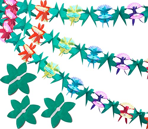 Hawaii Girlanden Set - 4-teilige Blumenketten Für Strandparty & Feiern