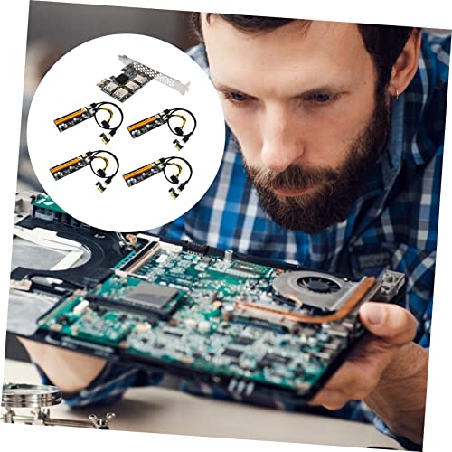 Tarjeta de expansión PCI-E Riser Holibanna con conector pin de alimentación para suministro de computadora 3