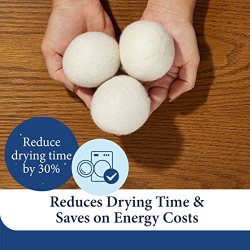 Cosy House Collection Wool Dryer Balls - Premium Reusable Natural Fabric Softener - Eco-Friendly, Saves on Time and Energy - Soften Clothes Naturally - Reusable for Up to 3 Years - White (Pack of 3) - Thumbnail 4