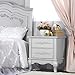 Evolur Aurora Nightstand in Akoya Grey Pearl/Silver Mist