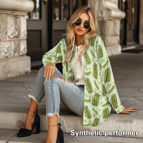 Image of Cardigan Sweaters for Women Long Sleeve Cardigan Soft Drape Open Front Fall Dusters V-Neck Jackets Dressy Loose Coat