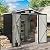 Aoxun 6.2x4 FT Shed Outdoor Galvanized Storage Shed with Large Lockable Doors for Lawn, Backyard, Patio (Black)