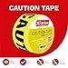 XFasten Yellow Caution Tape Roll, 3 in x 1000 ft, Thick and Durable Yellow Safety Tape for Barricades, Construction, Warning, and Hazard Areas – Easy to Loop, Weatherproof, and Fading-Resistant