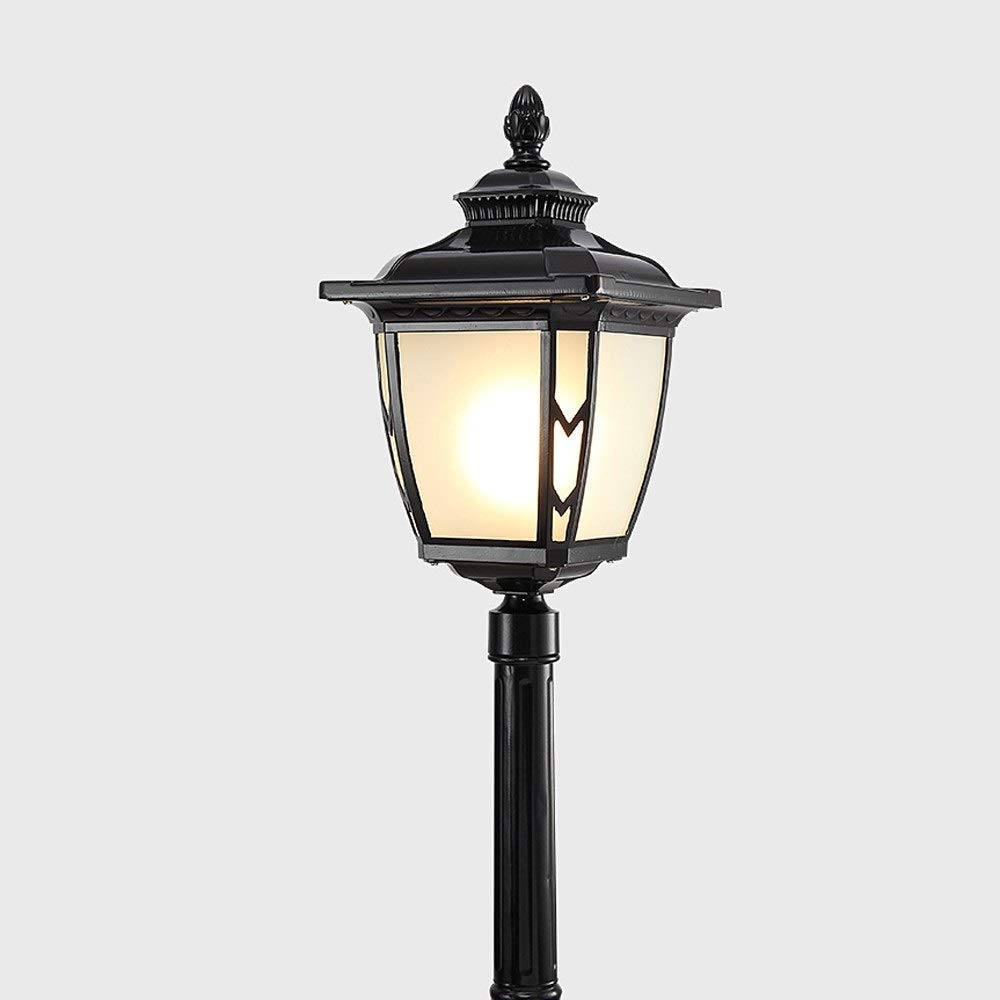 High Light View Road Lamp Continental E27 Decor Aluminum Street Post Light Victoria External Waterproof Glass Lantern Column Lamp Lawn Park Villa Light Garden Landscape High Pole Light Flo