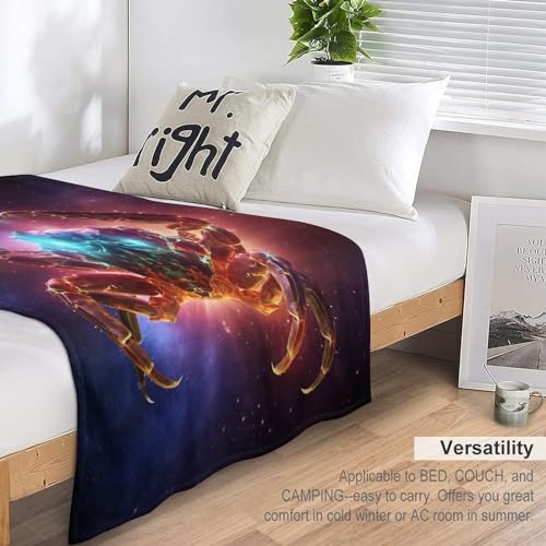 Manta de forro polar de cangrejo para tardes de sofá 7