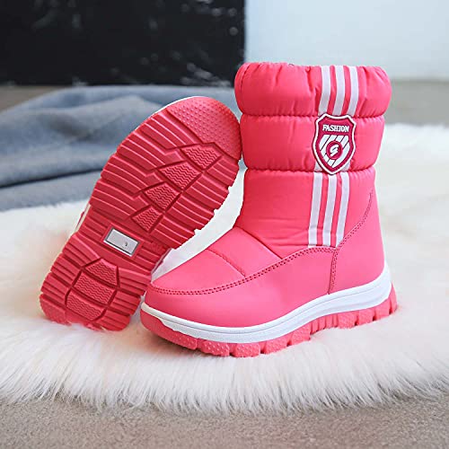 CERYTHRINA Girls Boys Snow Boots Kids Outdoor Winter Shoes Warm Fur Lined Hight-Cut Skiing Bootie2