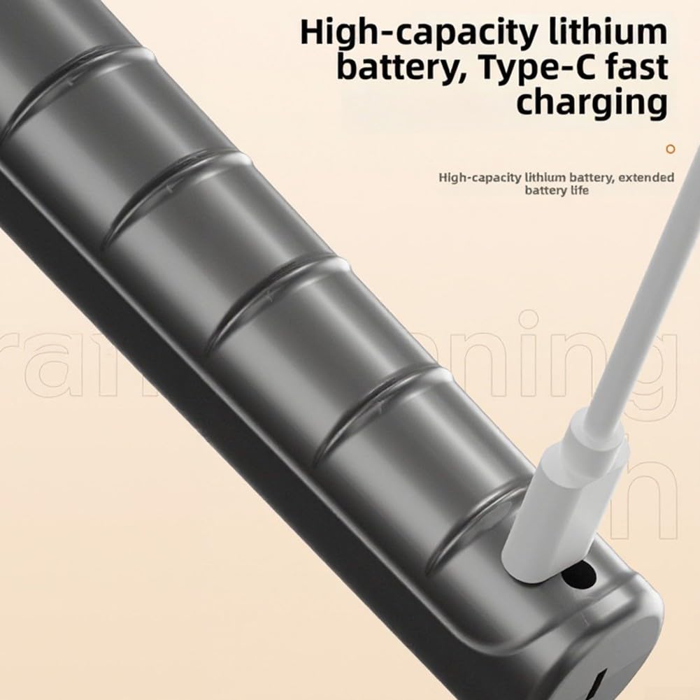 Cepillo eléctrico para parrilla, limpiador de barbacoa recargable con cabeza de acero inoxidable, limpiador impermeable de 2 velocidades para rejillas y planchas (gris de tres cabezas)