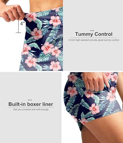 Image of SANTINY Women's 17'' Long Swim Skirt with Pockets High Waisted Modest Tummy Control Swimsuit Skirt Bathing Suit Bottoms