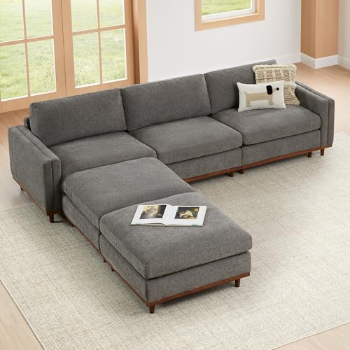 Image of CHITA 118 inch Super LargeSectional Modular Sofa, Down Filled, 5 Seat, Grey