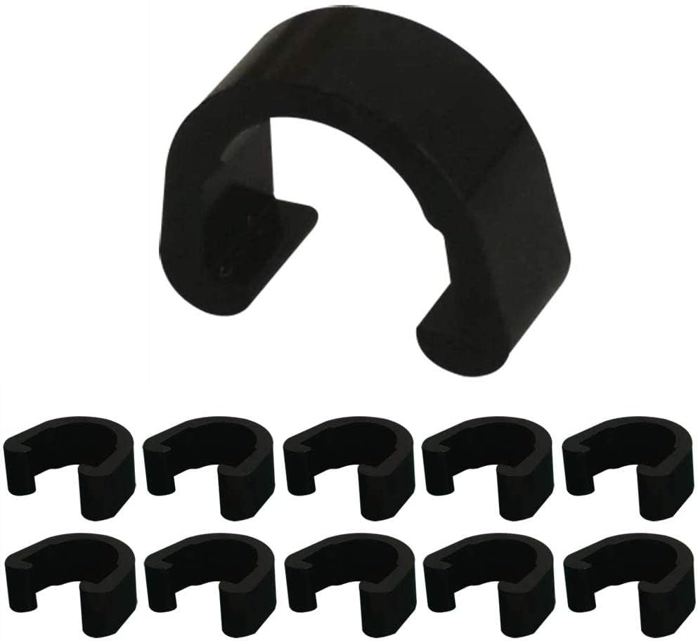 10 Pcs Black Metal C-Clips U-Clips Buckle MTB BMX MTB Bicycle Brake Cable Shifter Shifter Cable Guides Gear Cable Housing Hose