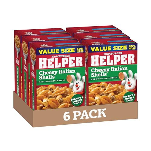 Hamburger Helper Cheesy Italian Shells Value Size, 9.9 Ounce, 6 per Case