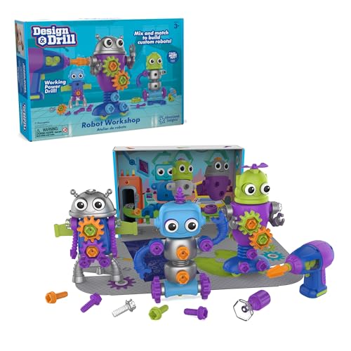 Educational Insights 4177 Design & Drill Robot Workshop - Take Apart Toy With Electric Toy Drill, Over 70 Pieces, Toddler Stem Toy thumb #7