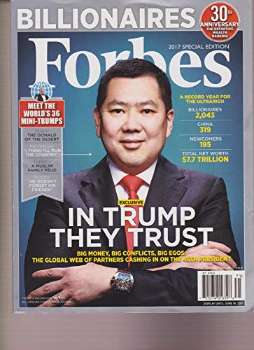 FORBES MAGAZINE BILLIONAIRES SPECIAL EDITION MARCH 2017, NEW NO LABEL.