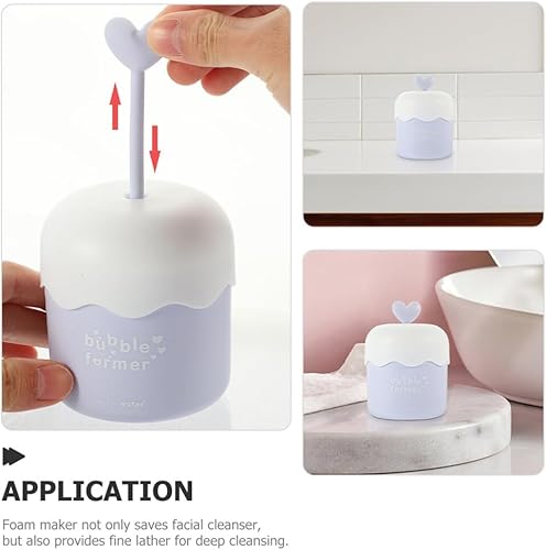 Miniatura 2 de Beavorty Fabricante de espuma facial para hacer burbujas faciales, espumador de crema enriquecida, taza de espuma profunda, herramienta de plástico