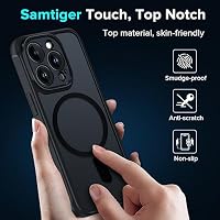 ivoler Hülle kompatibel für iPhone 15 Pro Max 6.7 Zoll, kompatibel mit MagSafe, [Kameraschutz] Schutzhülle Weiche Kratzfest Case-Schwarz – Ansicht 6